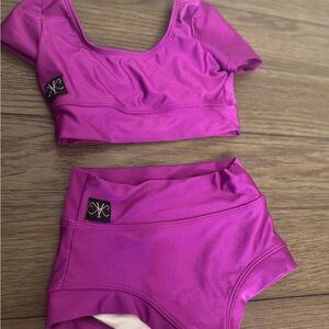 Purple Two-Piece dance set